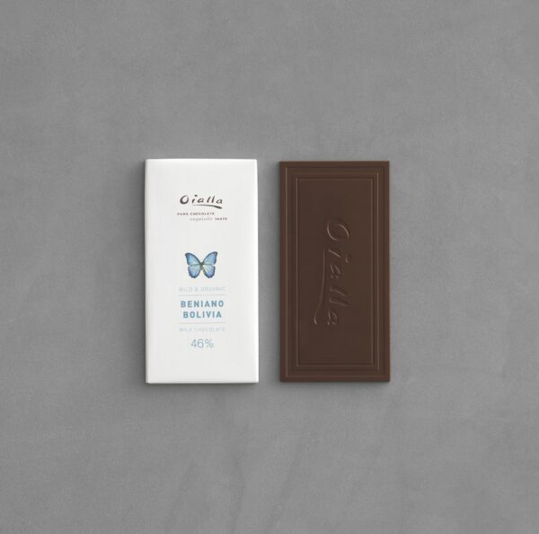 46% økologisk mælkechokolade, 60 g bar