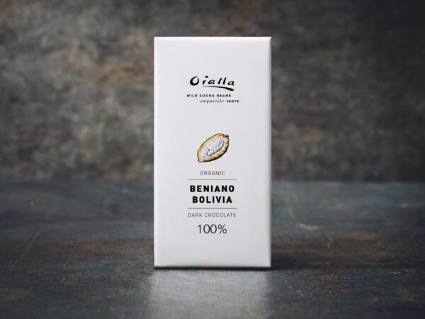 100% økologisk mørk Oialla chokolade, 60 g bar